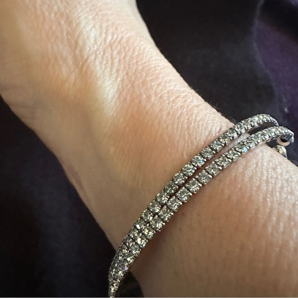 Silver Minimalist Double-Strand Bracelet - Picture 6 of 13